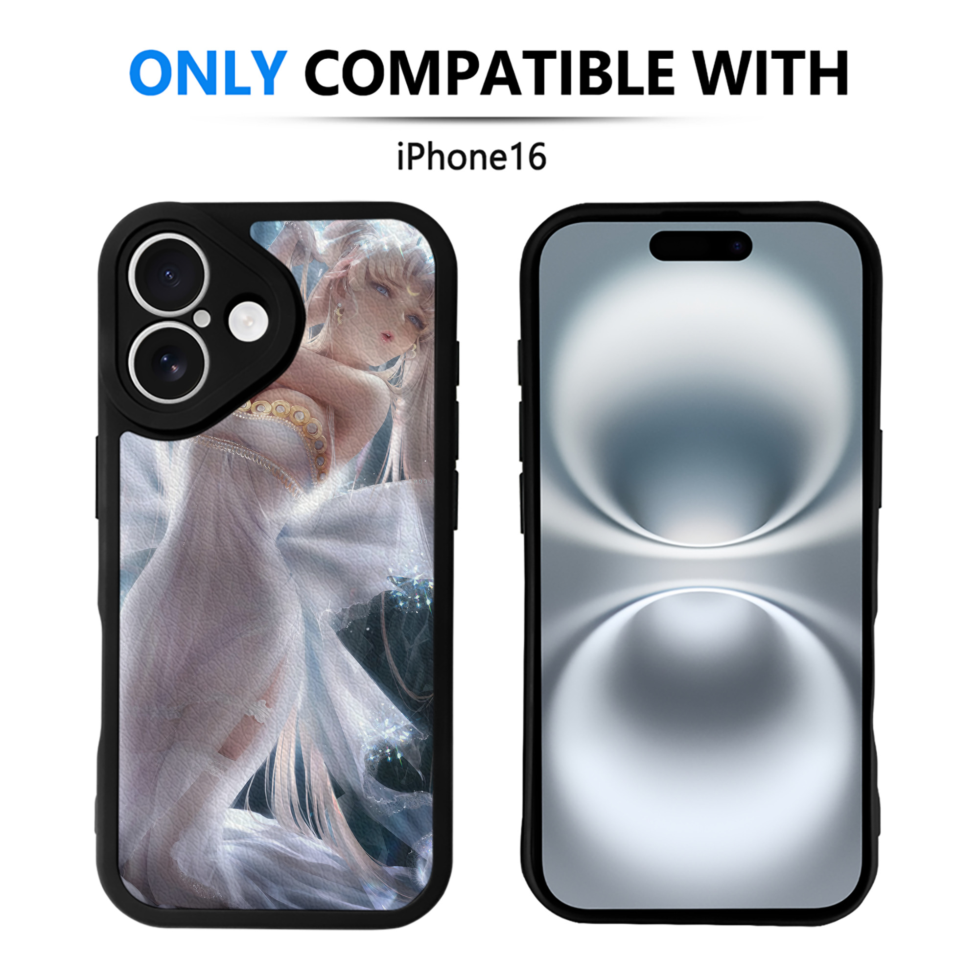 （画像用） 美少女戦士セーラームーン Sailor Moon 【iPhone 16シリーズ対応】シリコンスマホケース（レザー調） 材質：シリコン